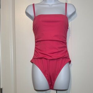 Elegant Women's Pink One Piece Swimsuit